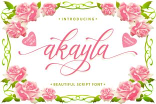 Akayla Script Font for Romantic Handmade Designs