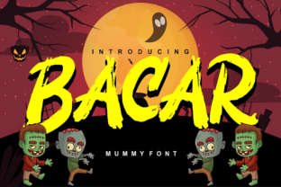 Bacar: A Spooky and Bold Script Font for Halloween Editorial Design