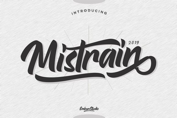 Mistrain Font: Bold Script Handwritten Fonts with Authentic Swashes