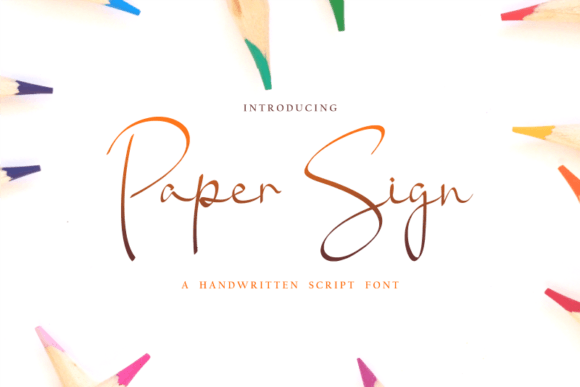 Paper Sign Script Handwritten Font