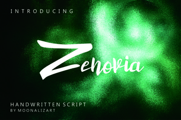 Zenovia Font: Bold Script Handwritten Fonts for Small Business Branding